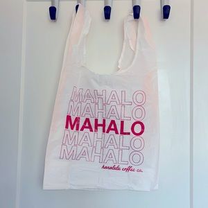 Baggu Mahalo white baggu Honolulu Coffee Company